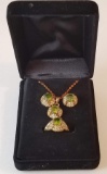 Jewlery Set with Necklace, Earrings and Ring size 7