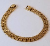 Gold Tone Thick Bracelet