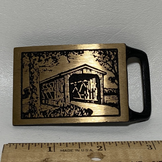 1975 Brass “Langley Bridge” Belt Buckle