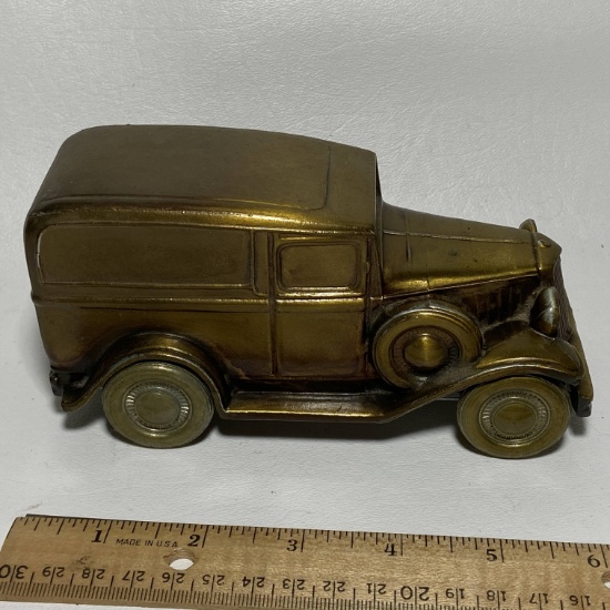 Brass Tone Metal 1934 Ford Antique Car Bank