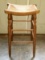 Wooden Curved Seat Bar Stool with Rush Seat