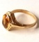 14K Gold Ring with Amber Stone