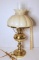 Nice Brass Lamp with Glass Shade