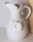 White Porcelain Hobnail Pitcher