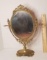 Victorian Brass Dresser Top Vanity Mirror