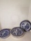 Lot – Blue Willow China Plates – Walker Ohio Maker Mark