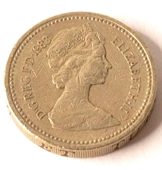 1983 Elizabeth II One Pound Coin