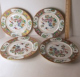 Lot of 4 Porcelain Oriental Style Decorative Plates