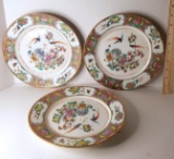 Lot of 3 Porcelain Oriental Style Decorative Plates