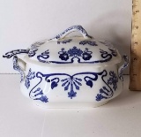 Small Semi Porcelain Tureen with Ladle