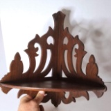 Mahogany Hand Carved Wooden Wall Hanging What Not Shelf