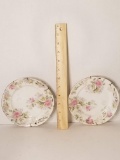 2 Porcelain Plates w/ Floral Design – Bavarian Mark