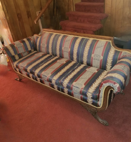 Antique Sofa with Claw Feet