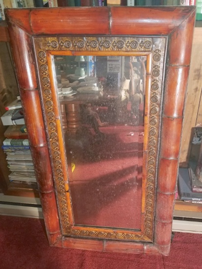 Early Mirror with Thick Bamboo Style Frame