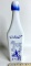 Vintage Milk Glass Liquor Decanter w/ Painted Windmill Design