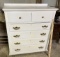 Mid-Century Painted White Chest of Drawers