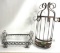 Lot – Crafted Metal Caddy & Metal Candle Holder