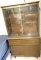 Mid-Century China Cabinet w/ 1 Drawer & Cabinet Base & Sliding Glass Door Top