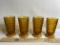 Set of 4 Amber Fostoria Glass Whitehall 6