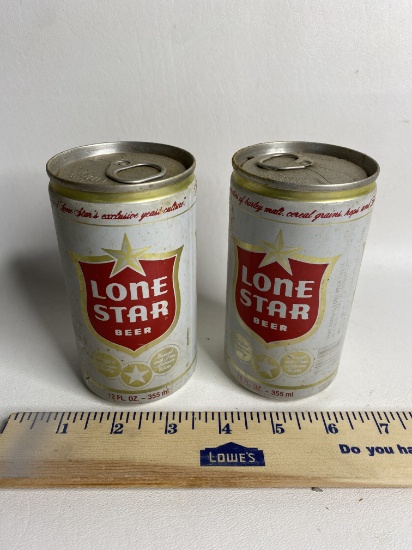 Lot of 2 Vintage Lone Star Beer Cans