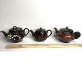Lot of 3 Vintage Ceramic Teapot