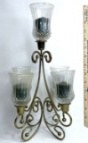Mid Century Decorative Metal Candle Stand for 5 Votive Candles