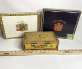 3 Vintage Cigar Boxes