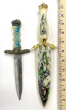 Pair of Vintage Daggers with Unique Handles