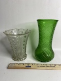 Lot of 2 Glass Vases