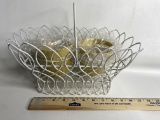 Country Charm Wire Basket & 2 Planting Pots with Original Box