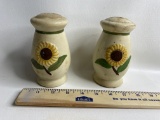 VIntage Ceramic Sunflower Salt and Pepper Shakers