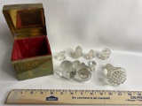 Lot of Vintage Glass Stoppers with Box
