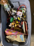 Tote Full of Misc Vintage Toys