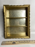 Wooden Wall Shelf with Painted Gilt Finish