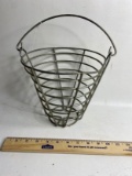 Vintage Metal Golf Ball Range Basket