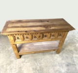 Rustic Pine Sideboard with Two Drawers