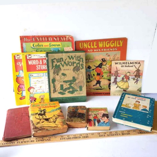 Nice Lot of Vintage Children’s Books, Including Uncle Wiggly, Wilhelmina, Learning and More