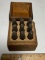 Numerical Metal Punch Set in Wooden Dove-tailed Box