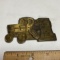 Vintage Brass Belt Buckle International “The Number One”