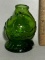 Early Green Embossed Glass Ink Bottle From Wheaton NJ