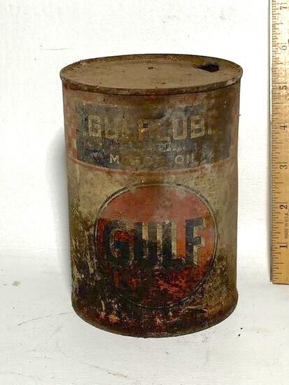 Gulf Motor Oil Advertisement Can