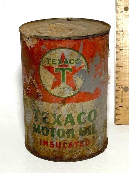 Texaco Motor Oil Advertisement Can