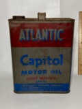 Atlantic Capitol Motor Oil 2 Gallon Advertisement Can