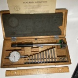 Teclock Dial Bore Gage Set in Wooden Case