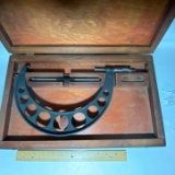 Large 8-9 Micrometer by Brown & Sharpe in Wooden Case