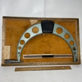 SIA 11-12” Micrometer Made in Poland in Wooden Case with Sliding Top