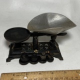 Small Cast Iron Scale with Weights