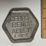 Cerro-Bend Alloy 158 Degree F Weight