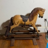 AMAZING Hand Crafted Child’s Gliding Horse Ride-on