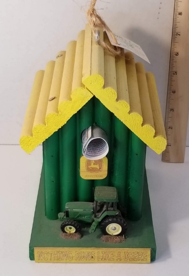 Cute Green & Yellow John Deere Birdhouse